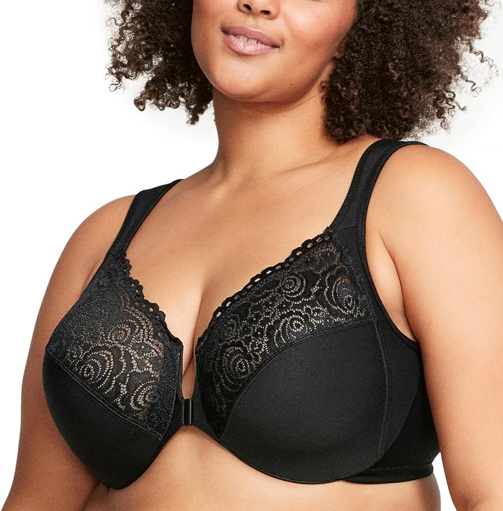 Glamorise Women's Wonderwire Front-closure Bra Underwire #1245