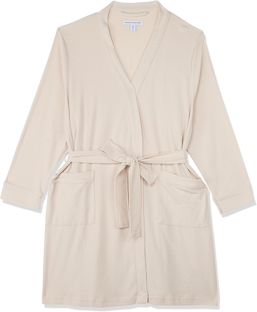 Amazon Essentials Women's Lightweight Waffle Mid-Length Robe (Available in Plus Size)